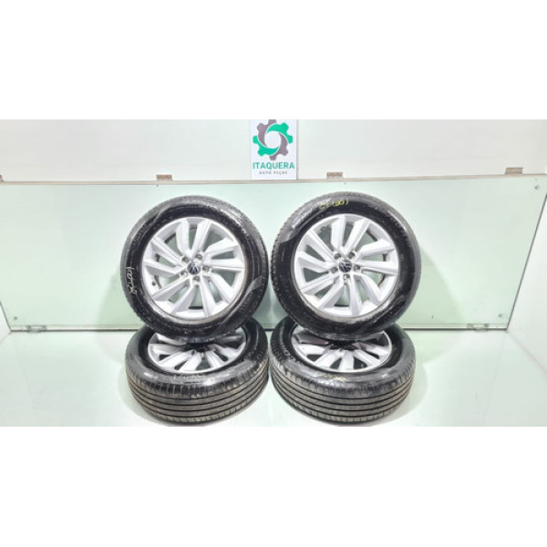 Jogo Rodas C/ Pneu 205/60 Aro 16  Tcross Polo Nivus Virtus
