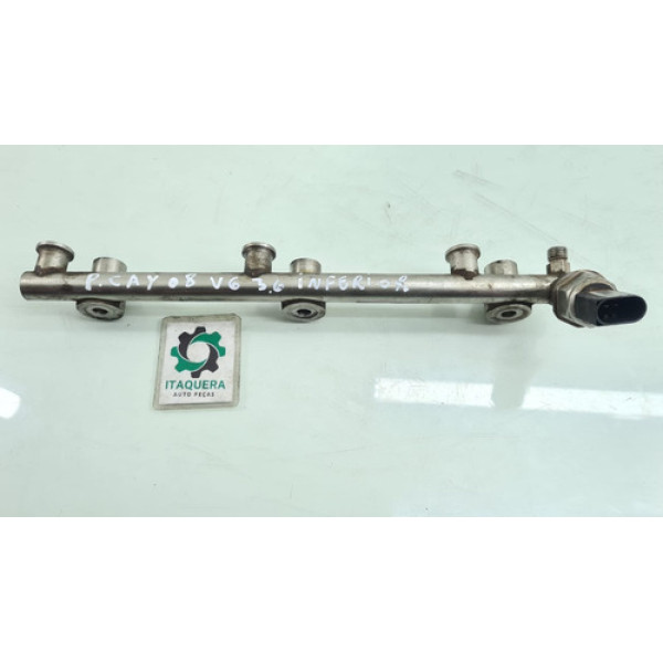 Flauta Bico Injetor Inferior Porsche Cayenne 3.6 V6 Ano 2008