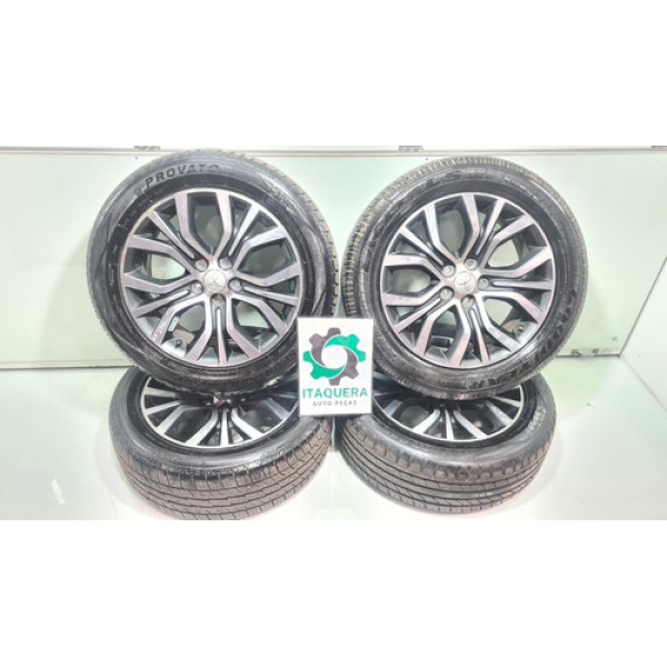 Jogo Rodas Pneus Bom 255/55 Aro 18 Mitsubishi Outlander 2017