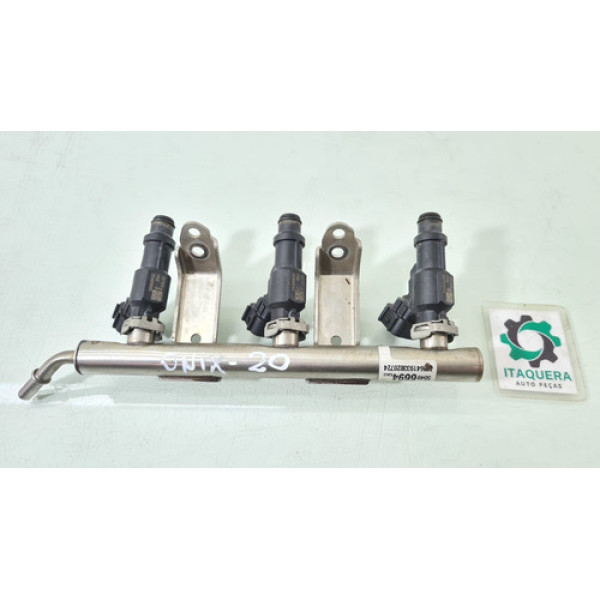 Flauta Bicos Injetores Gm Onix 1.0 Turbo Ano 2020 N°55496694