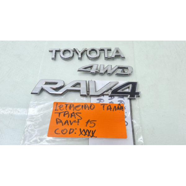 Letreiro Tampa Traseira Toyota Rav4 Ano 2014 2015