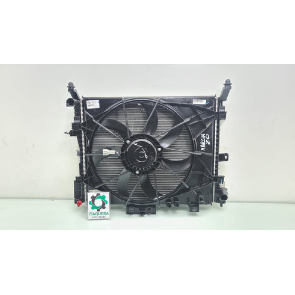 Kit Radiador Ventoinha Condensador Nissan March 1.6 Ano 2020