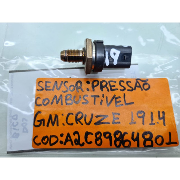 Sensor Pressao Combustivel Gm Cruze 1.4 Turbo Ano 2018 2019