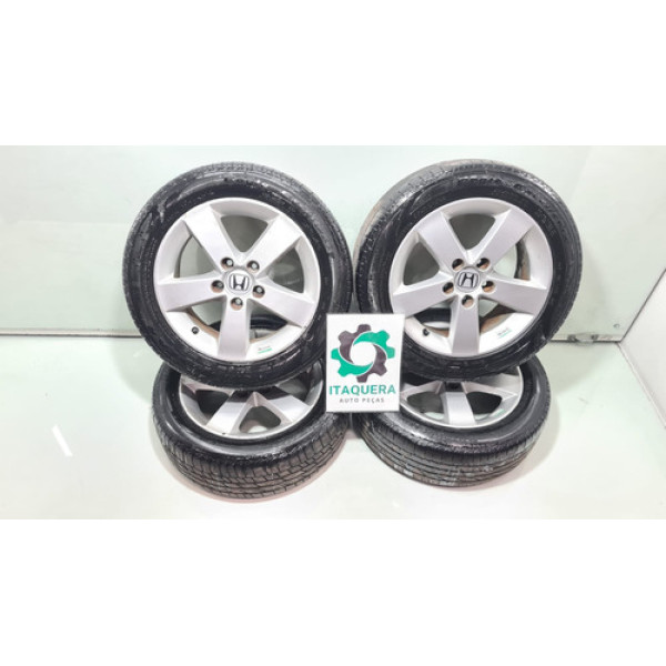 Jogo Rodas Pneus Ruim Aro 16 Honda Civic Ano 2009 2010