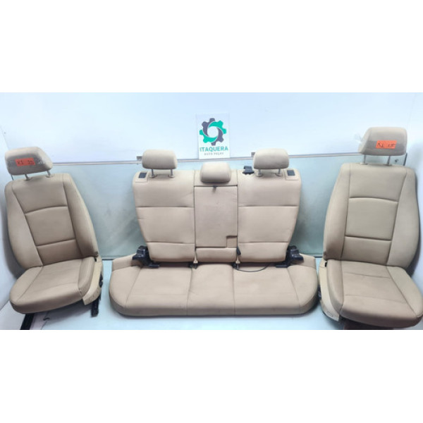 Jogo Bancos Couro Bege Bmw X1 Ano 2014 2015