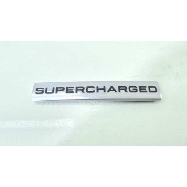 Emblema Metalico Supercharged Para Range Rover 11cm Prateado